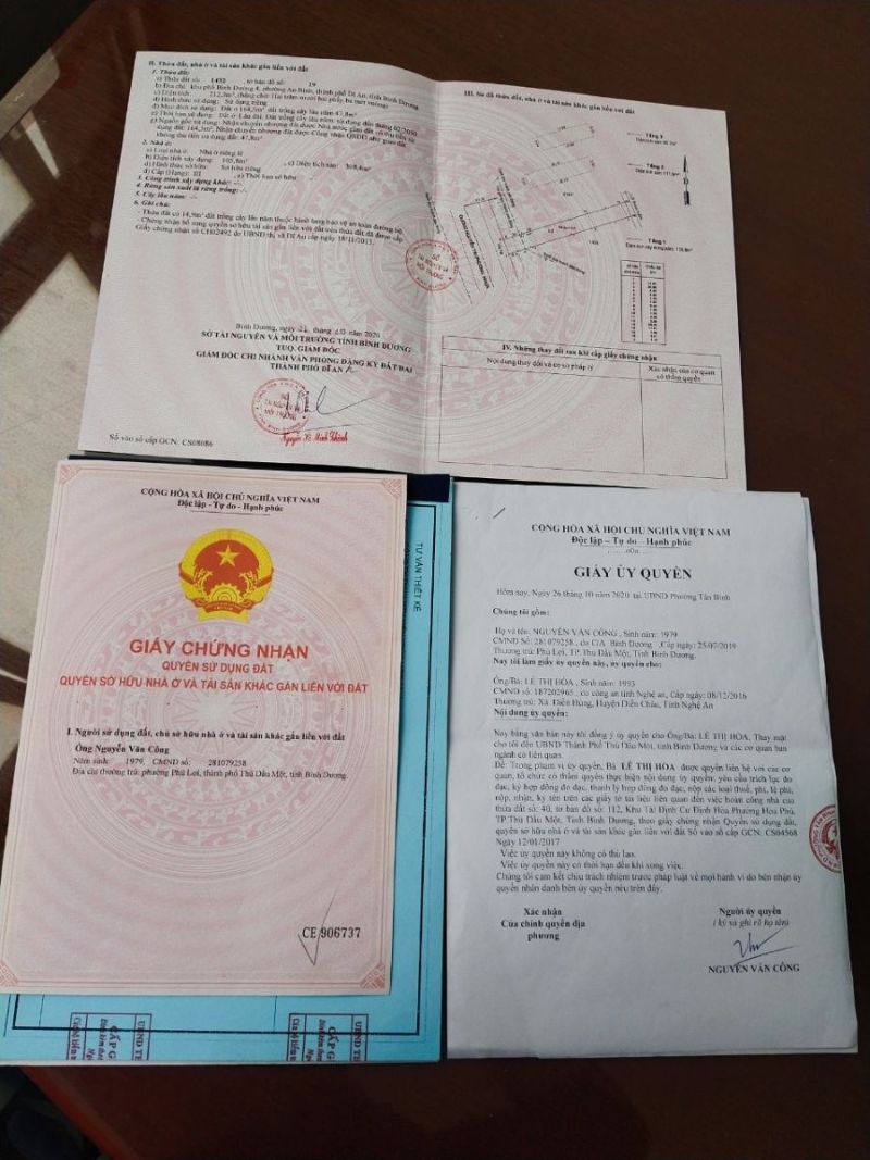Hoàn công nhà ở tại phường Dĩ An