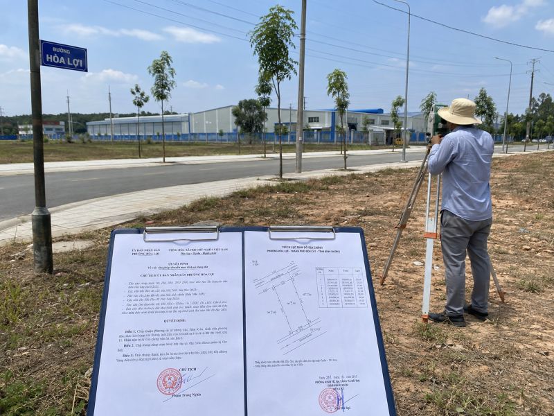 Xin chuyển đổi đất đa mục đích phường Hòa Lợi