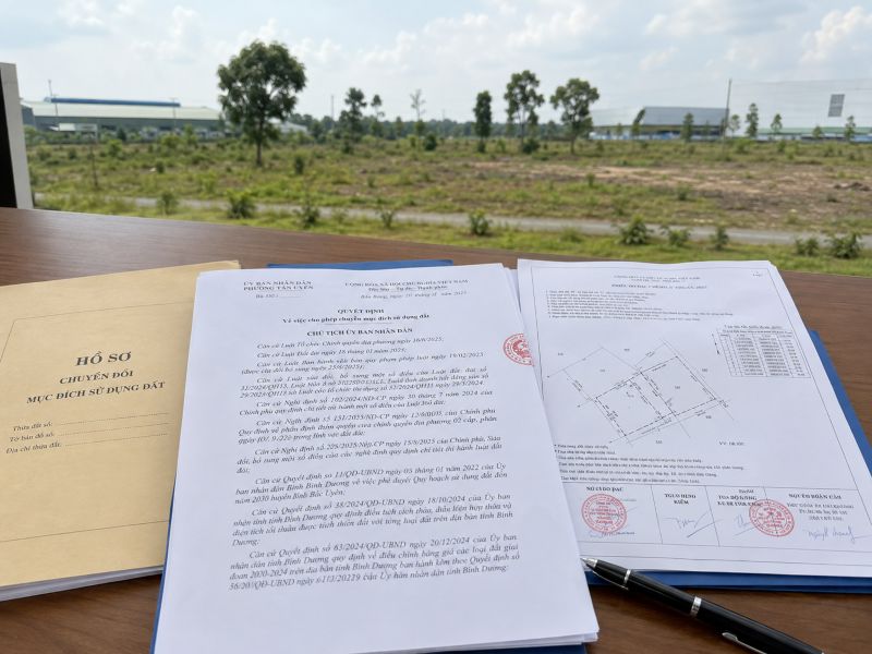 Xin chuyển đổi đất đa mục đích xã Bàu Bàng
