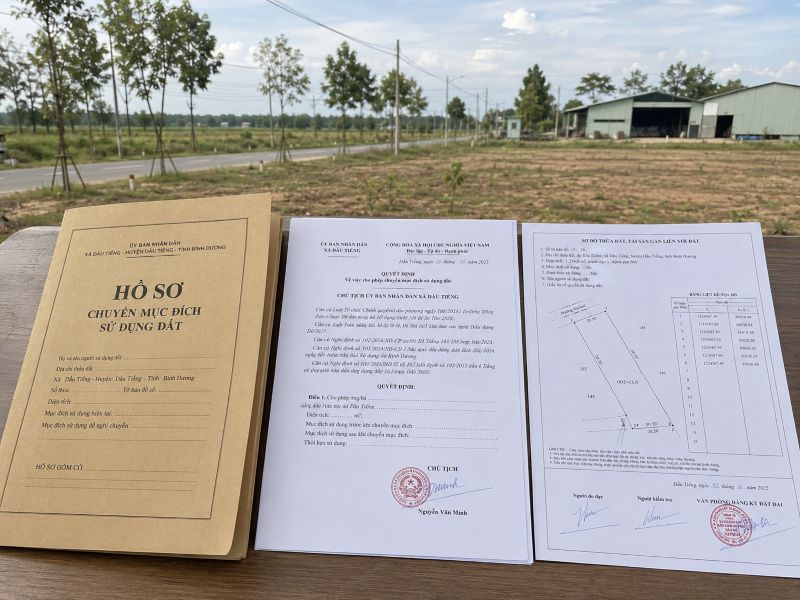 Xin chuyển đổi đất đa mục đích xã Dầu Tiếng