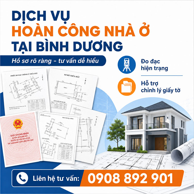 Dịch vụ hoàn công nhà ở tại phường Bình Cơ