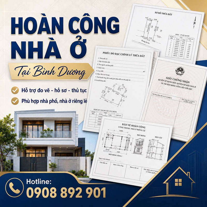 Dịch vụ hoàn công nhà ở tại phường Vĩnh Tân