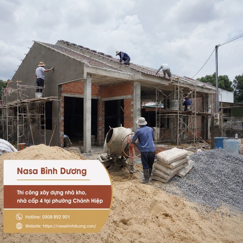 Thi công xây dựng  nhà cấp 4 tại phường Chánh Hiệp