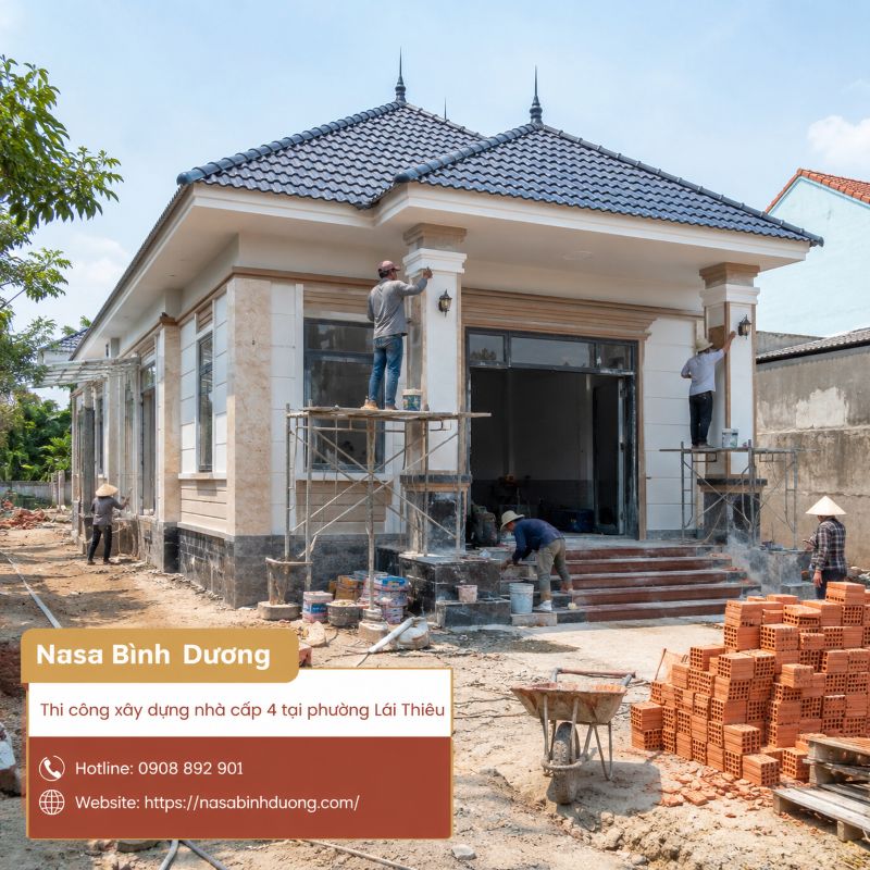 Viết bài Thi công xây dựng nhà kho, nhà cấp 4 tại phường Lái Thiêu