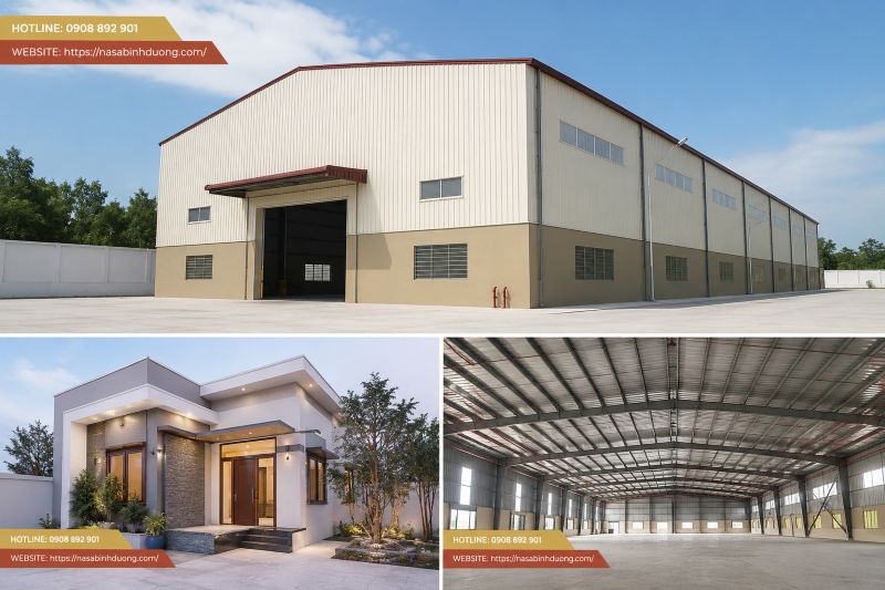 Thi công xây dựng nhà kho, nhà cấp 4 tại xã Dầu Tiếng