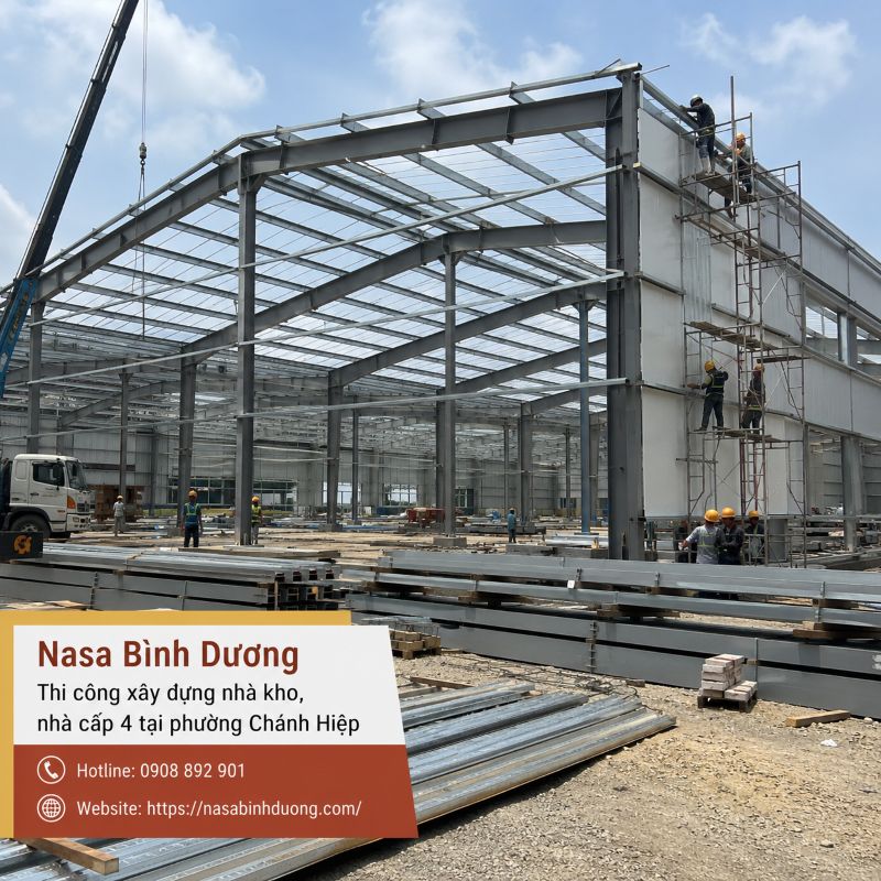 Thi công xây dựng nhà kho tại phường Chánh Hiệp