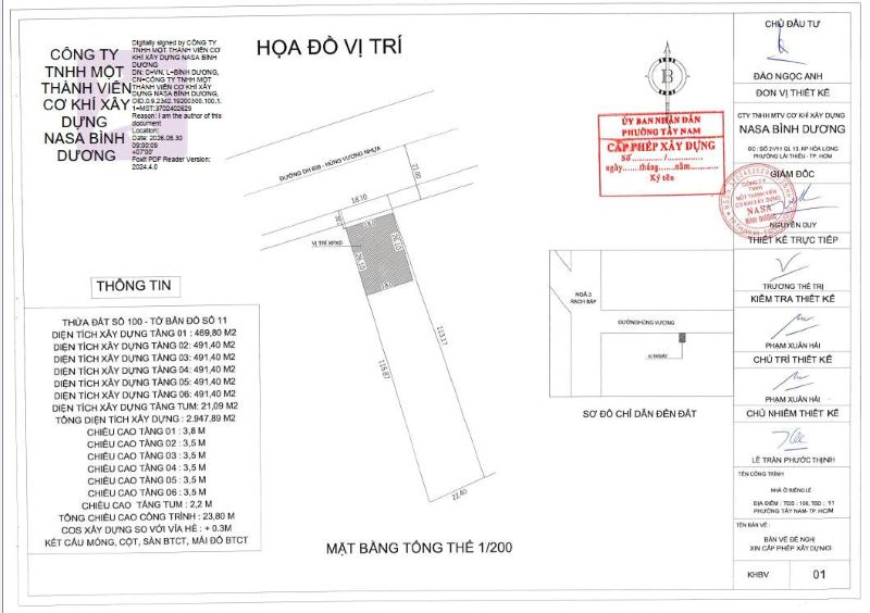 xin phép xây dựng tại phường Tây Nam