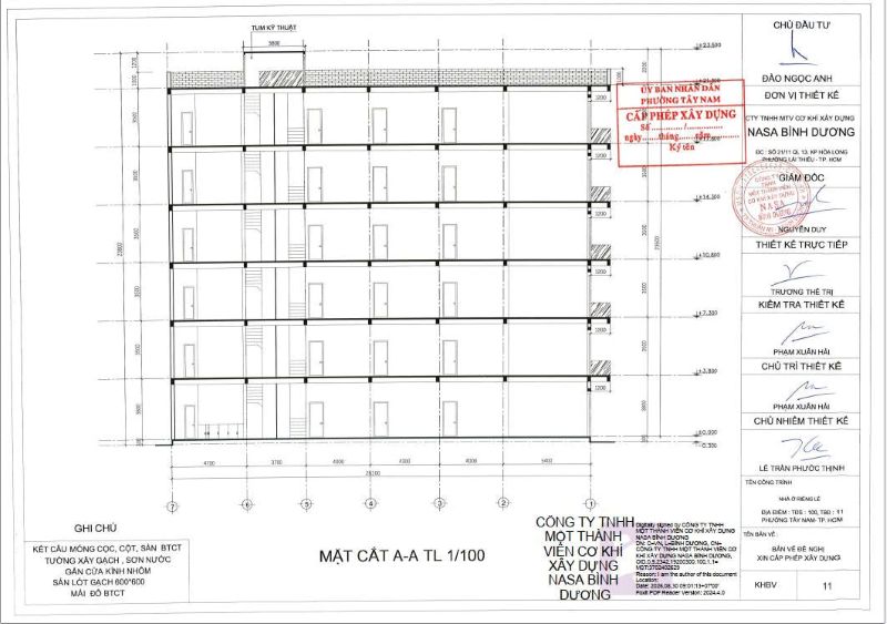 xin phép xây dựng tại phường Tây Nam