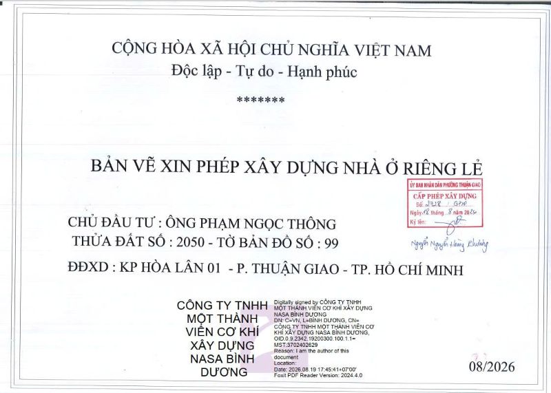 xin phép xây dựng tại phường Thuận Giao