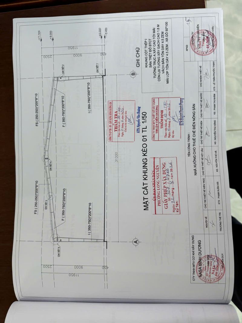 xin phép xây dựng nhà xưởng tại phường Long Nguyên
