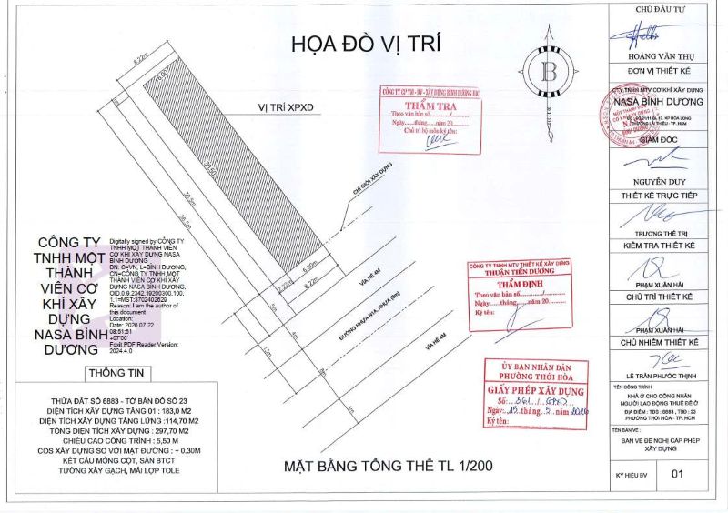 Dịch vụ xin giấy phép xây dựng tại phường Bến Cát giá rẻ trọn gói
