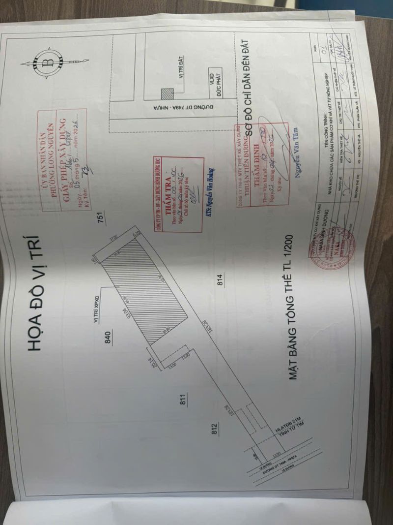 xin phép xây dựng tại phường Long Nguyên